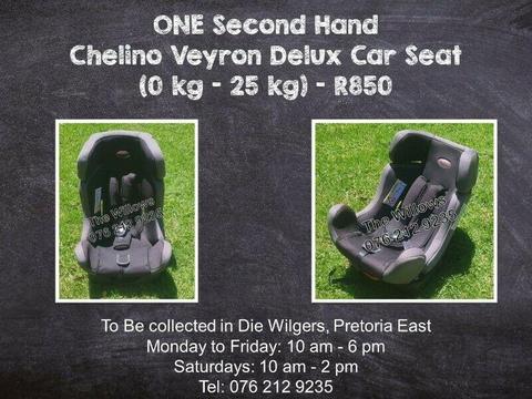 Second Hand Chelino Veyron Delux Car Seat (0 kg - 25 kg) 