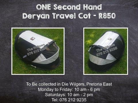 Second Hand Deryan Travel Cot 
