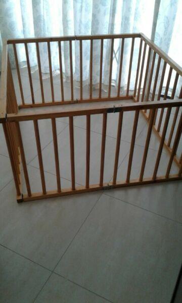 Large wooden playpen for sale 