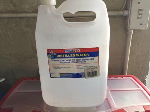 Distilled water ~2.5L 