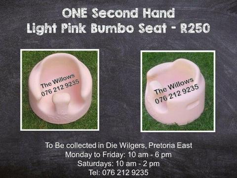 Second Hand Light Pink Bumbo Seat 
