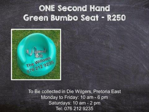 Second Hand Green Bumbo Seat 