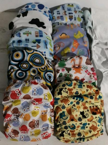 Cloth nappies (all in one) 