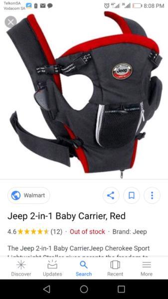 Jeep baby carrier good condition. KUILSRIVER  