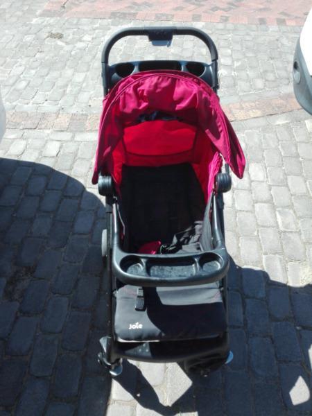 Joie stroller with carseat and car seat base 