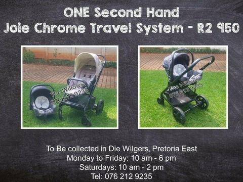 Second Hand Joie Chrome Travel System 