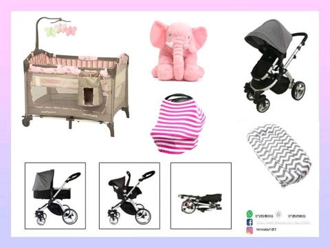HELLO BABY 3in1/Trend combo for sale plus pod,nursing cover and plush elephant  