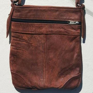 Genuine Brown Leather Sling Bag 
