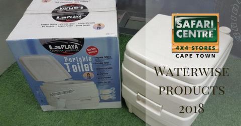 Safari Centre Cape Town - Waterwise Water Saving Products 2018 - LaPlaya Portable Toilet 