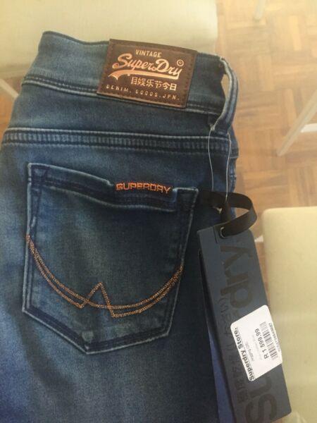 2X brand new superdry woman’s jeans and 1x guess  