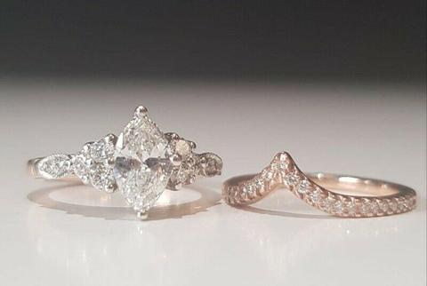 Engagement & Wedding Ring Set 