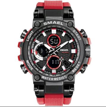 Smael S-Shock 50m Waterproof Multifunction Sports Watch - Red 