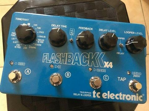 t.c electronics flashback x4 delay pedal for sale 