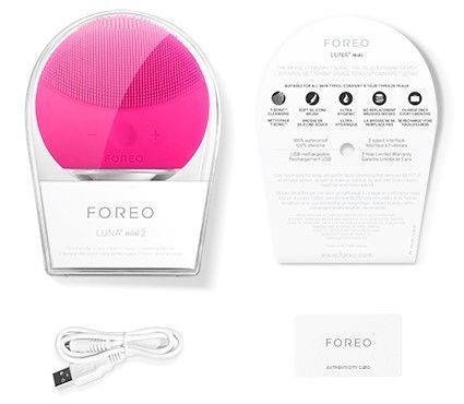 FOREO LUNA mini 2 Facial Cleansing Brush, Gentle Exfoliation and Sonic Cleansing 