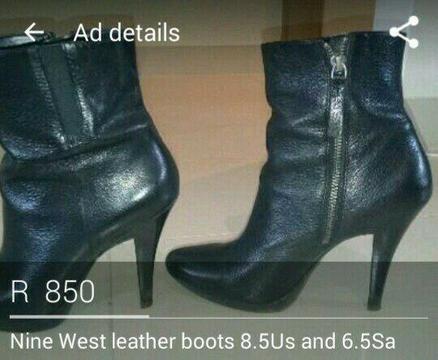 Nine West genuine leather boots for sale 