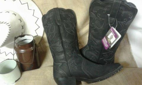 Unisex Biker and Cowboy Leather Boots for sale 