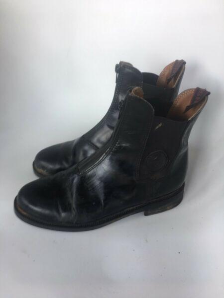 Leather riding boots size 5  