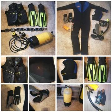 complete scuba diving kit 