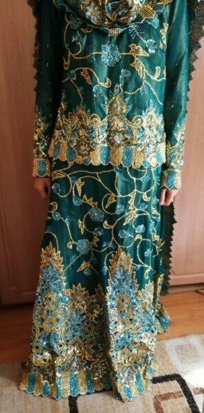 Heavily beaded Indian wedding outfit for sale. 