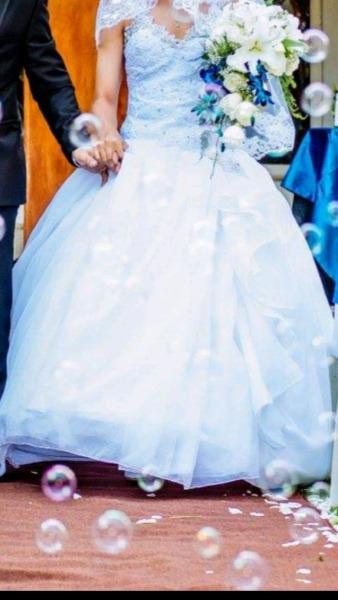 Princess white wedding dress 