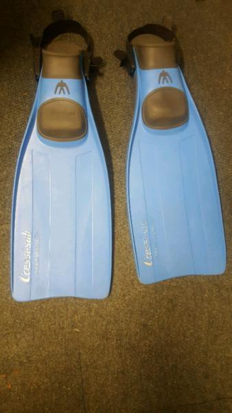 CRESSI SUB Maxi Rondine Medium Size, Scuba Diving Open Heels Fins Made in Genova, Italy fins. 