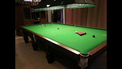 Antique billiard and snooker table 