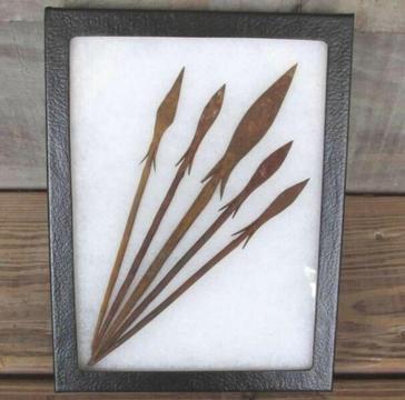 Ancient Bura tribe rat tail spear heads 600 years old 