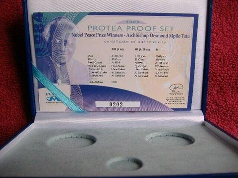 2006 DESMOND TUTU Proof Coins SET BOX 