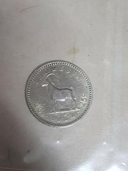 Elizabeth II 1964 Rhodesia Two and a Half Shillings (25 Cents) coin 