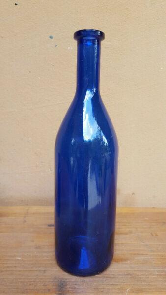 Lovely blue glass bottle. 