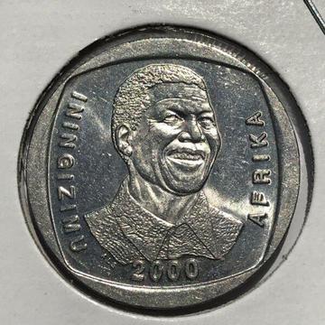 Mandela R5 Coin Year 2000 