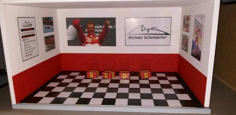 1:18 scale Ferrari Michael Schumacher diorama  