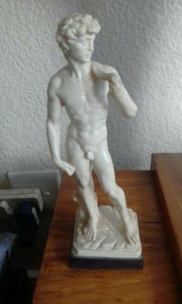 Michelangelo David sculpture signed by A Santini original 
