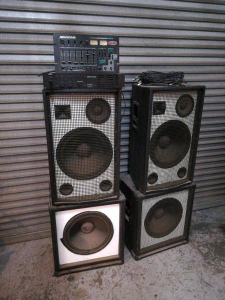 JBsystems amplifier mixer and speaker set 
