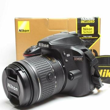 24MP Nikon D3400 body with Nikon 18-55mm AF-P lens - VERY LOW SHUTTER COUNT 1714 