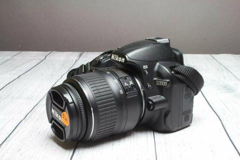 Nikon D3100 with 18-55mm G ED lens 