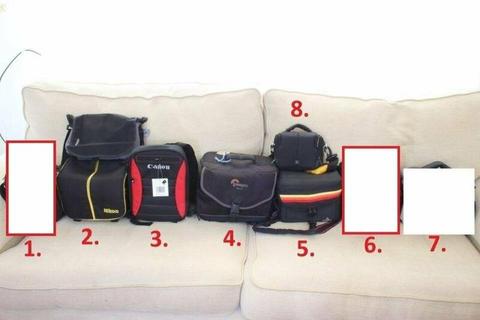 Smaller and larger camera bags for sale from R100 