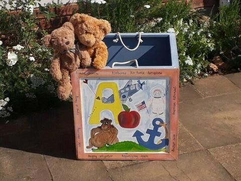 Toy Box - Wooden Handpainted 