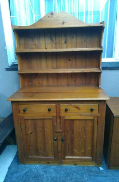 Oregon pine welsch dresser cabinet 