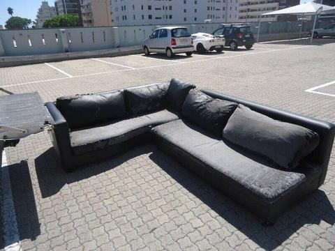 Black two-piece couch 