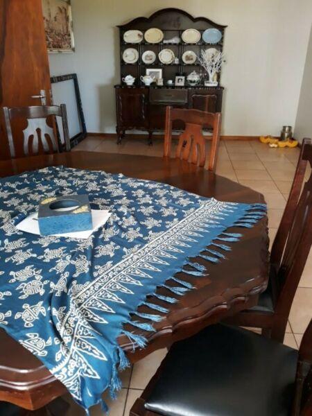 Imbuia dining set (table & sideboard) 