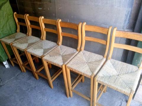 Solid Oak Bar chairs 