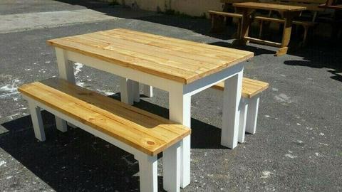 WOODEN QUALITY BENCHES & TABLES, INDOOR & OUTDOOR 