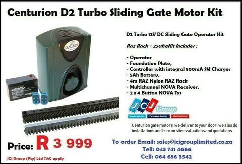 GATE MOTOR CENTURION D2 Turbo KIT (PE) 