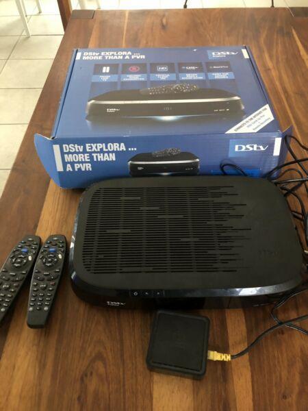 DSTV PVR with two remotes, and extender.  