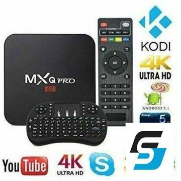 MXQ Pro 4K Smart TV Box With wireless keyboard 