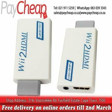 Nintendo Wii To HDMI adapter 3.5mm Audio Video Output 