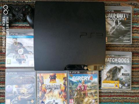 Slim PS3 With 1 Controller, 6 Games 
